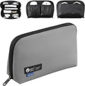RIGHT AWAY Travel Tech Pouch，Waterproof Cord Case，Electronics Organizer Travel Case，Cable Organizer Storage Bag For Phone, Charger, Accessories（Gray）