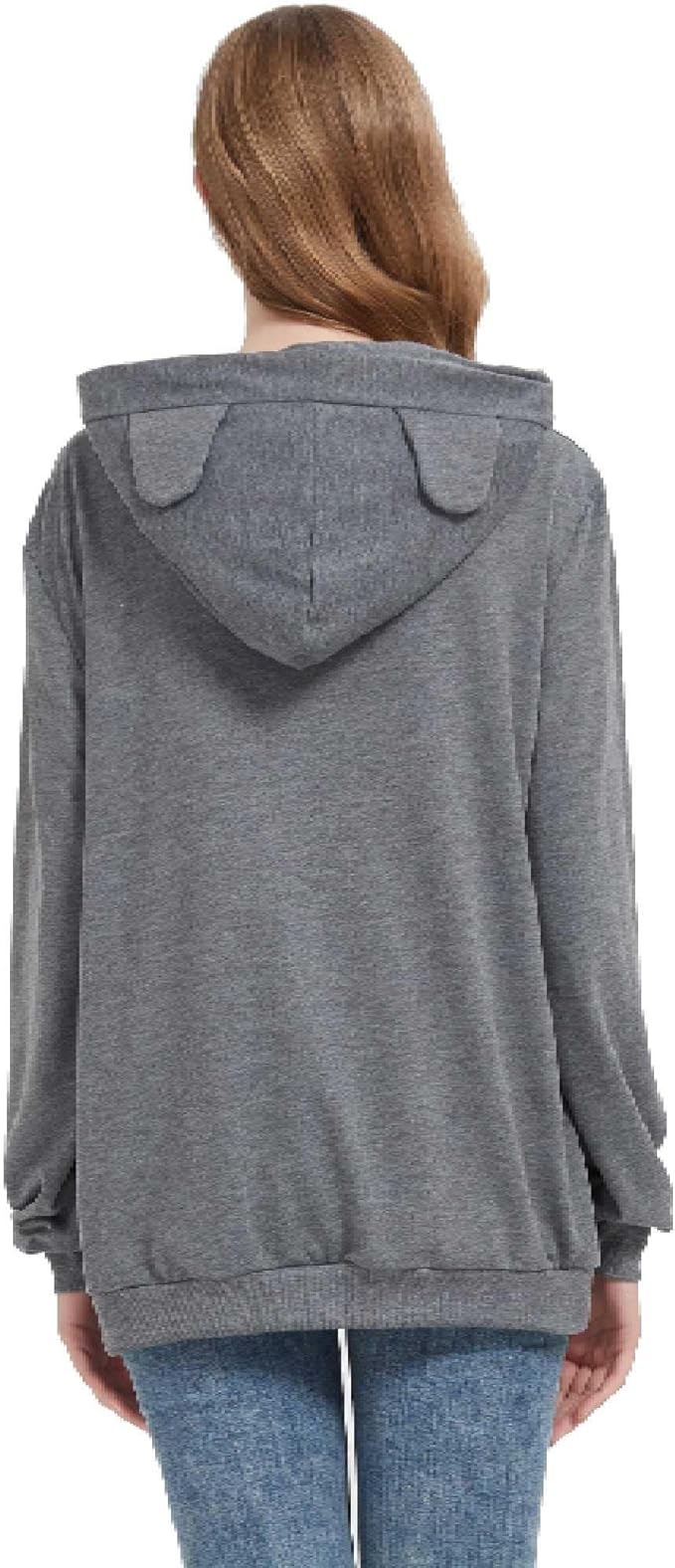 Gets Pet Cat Dog Pouch Hoodie Kitten Puppy Holder Carrier Pullover Long Sleeve Kangaroo Pocket Hoodie Unisex (Dark Grey,XL)