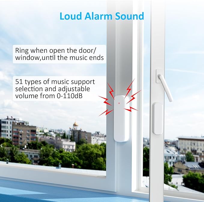 Door Chime, Wireless Door Open Sensor Alarm When Entry Business/Office/Store