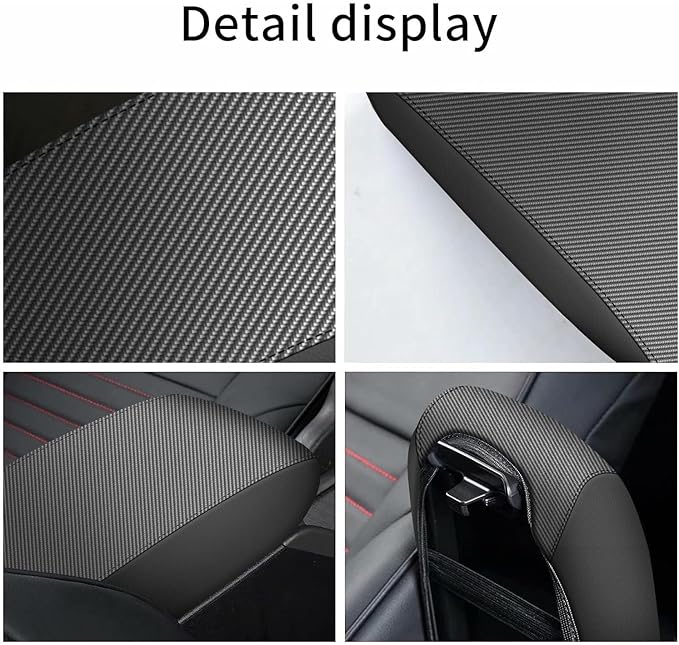 AOMSAZTO Console Covers for 2017-2019 Ford Escape Carbon Fiber