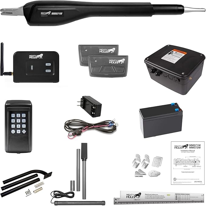 Mighty Mule Gate Opener, Solar and Smart Ready, Heavy Duty Automatic Gate Opener