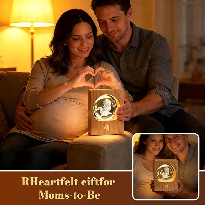 Gloryage Personalized 3D Crystal Photo Lamp – Custom Engraved Memory Ball