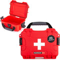 NANUK 903 Waterproof First Aid Box Empty – Durable, Medical First Aid Organizer Case, IP67-Rated, Dustproof, Impact-Resistant, and Floats (7.4" x 4.9" x 3.1") – Red