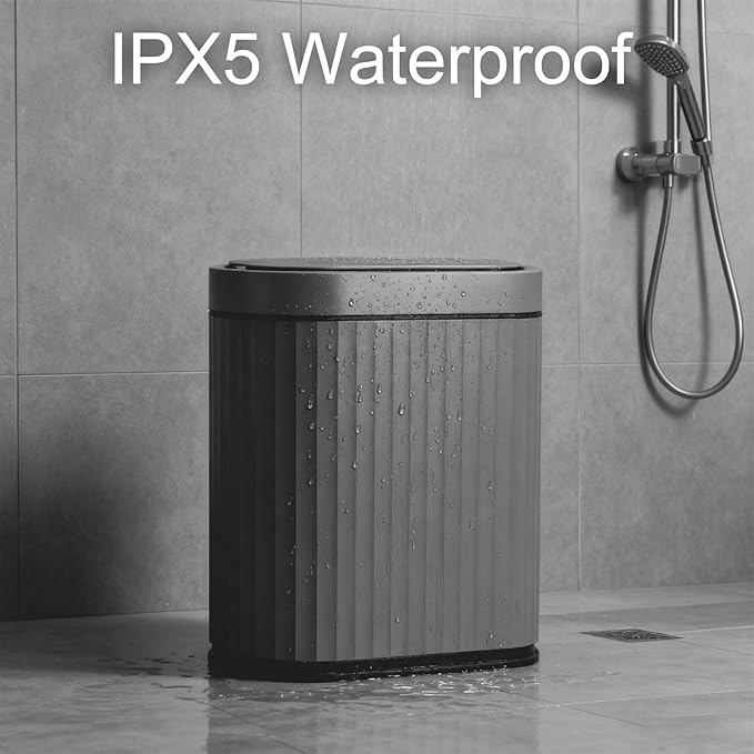 ELPHECO Bathroom Motion Sensor Trash can 2 Gallon Automatic Garbage Can