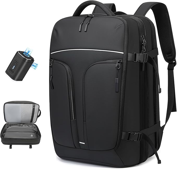 Vacuum Compression Backpack for Travel, 47L Expandable Backpack