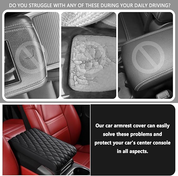 Auto Armrest Cushion Pads for BMW iX2 Accessories Car Centre Console Armrest Pad Durable Material and Easy to Clean-is Waterproof and Anti-Scratch
