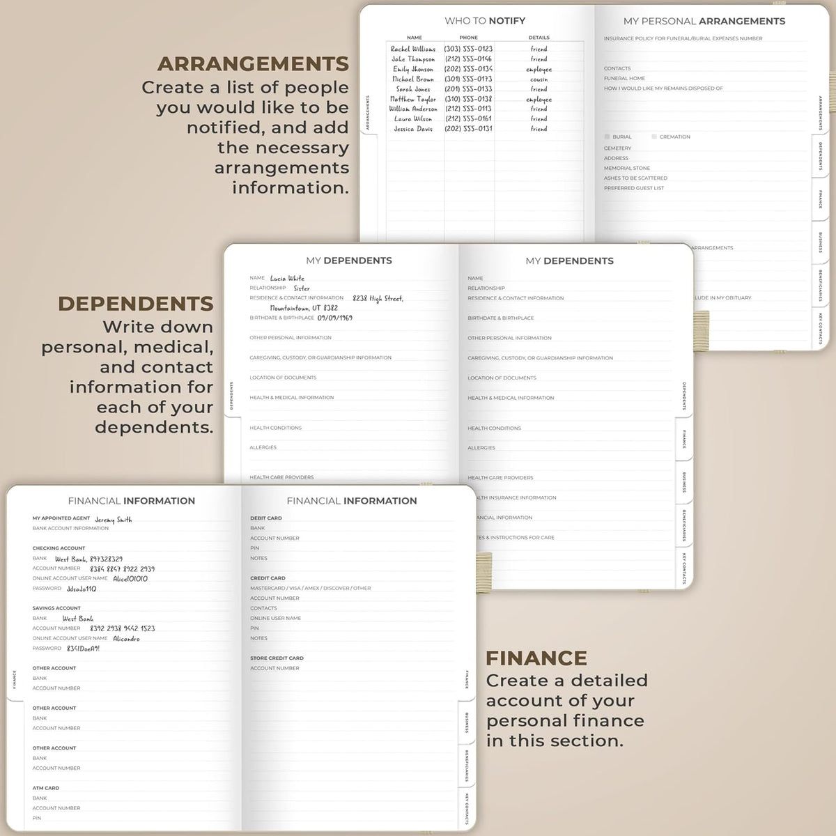 Clever Fox End of Life Planner – Final Arrangements Organizer for Beneficiary, Will Preparation, Last Wishes & Funeral Planning, A5 (Seashell)