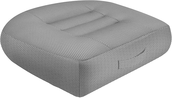 15.7x15.7 inch Adjustable Thicknes Universal Booster seat Cushion Portable Design Breathable mesh Design Improve Vision Improve Sitting Posture Stress Relief Driving Office Family Outdoor-Gray