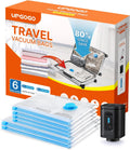 Travel Vacuum Bags Combo 6 Pack - Space Saver Vacuum Storage Bags for Clothing and Luggage