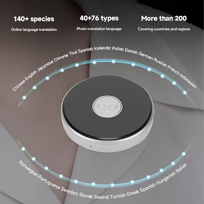 Wisoqu AI Language Translator Device, Real Time 140+ Languages Text Voice Photo