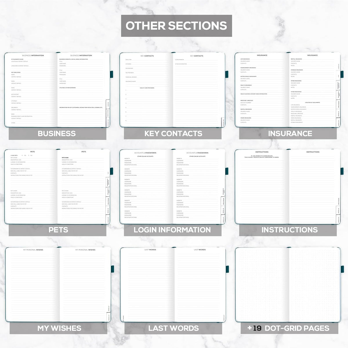 Clever Fox End of Life Planner – Final Arrangements Organizer for Beneficiary, Will Preparation, Last Wishes & Funeral Planning, A4 (Dark Teal)