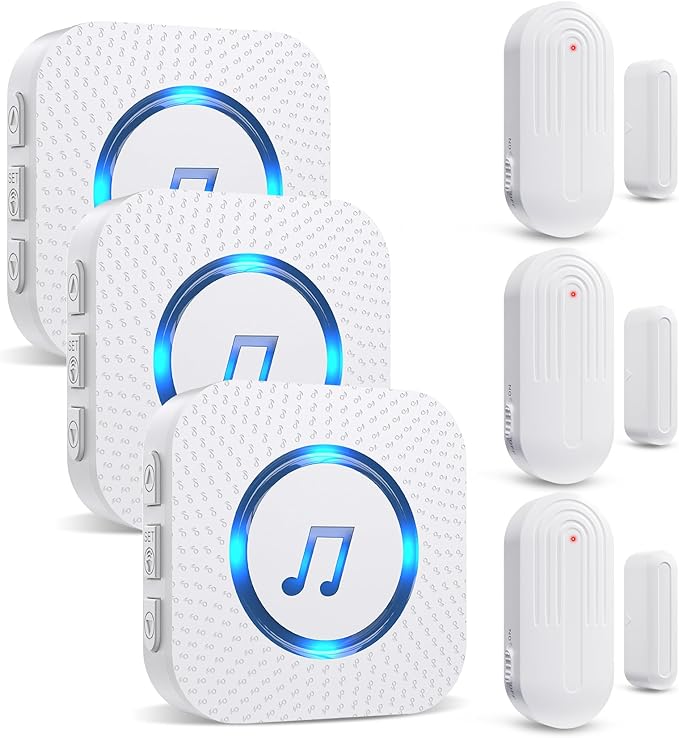SanJie Door Chime, Door Open Contact Sensor Alarm