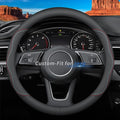 Custom-Fit Leather Car Steering Wheel Cover for Jeep, A-Style, Non-Slip, Breathable