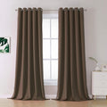 DUALIFE 120 Inches Long Coffee Colour Curtains