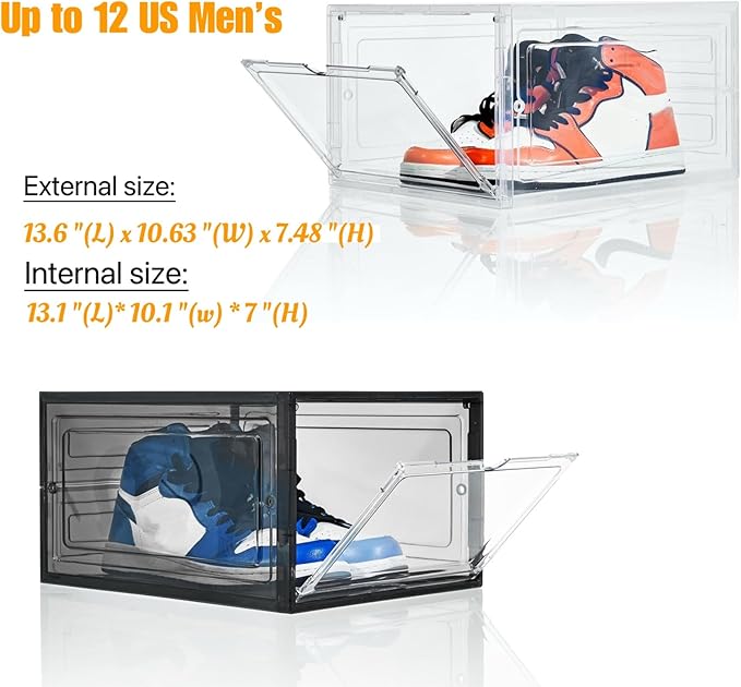 Attelite X-Large Clear Plastic Shoe Boxes