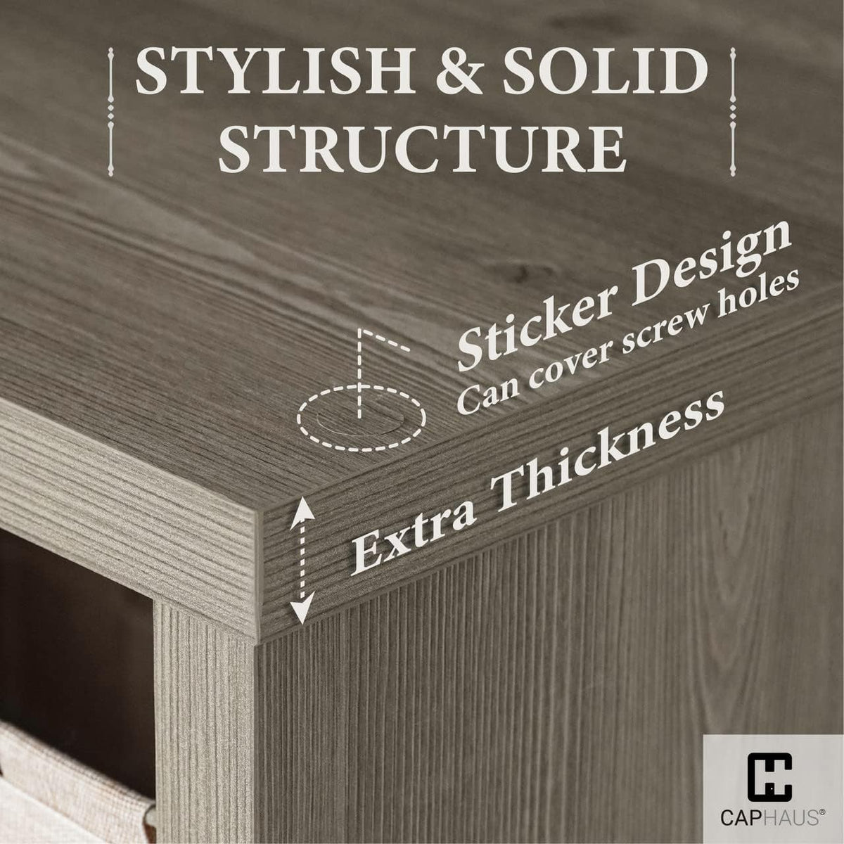 CAPHAUS Sturdy Room 13-Inch Cube Storage Organizer Shelf, with Extra Thick Exterior Edge, Open Storage Shelf Divider, Bookcase, 6-Cube / 8-Cube / 9-Cube, Colors Available in Rustic Grey Oak and White