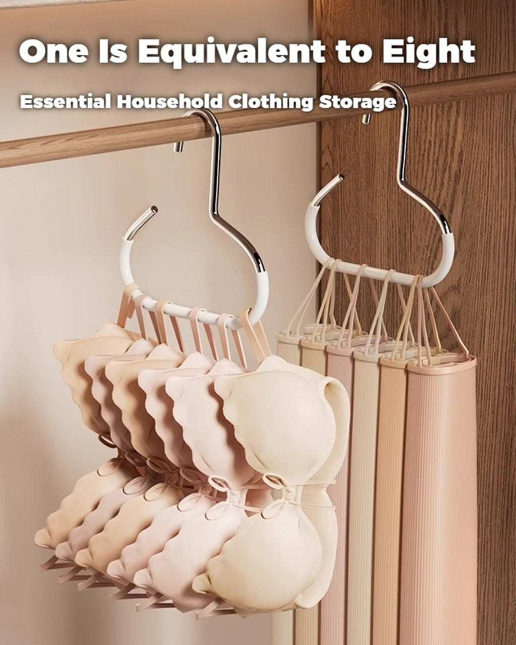 Durable Steel Hangers: Maximize Closet Space with Versatile Storage, Multifunctional Steel Hangers, Heavy Duty Closet Organizer Hooks for Hats, Scarves, Belts, Ties, Bra, Anti-Slip (Black, 6 PCS)