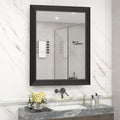 SMIROR Matte Black Bathroom Mirror