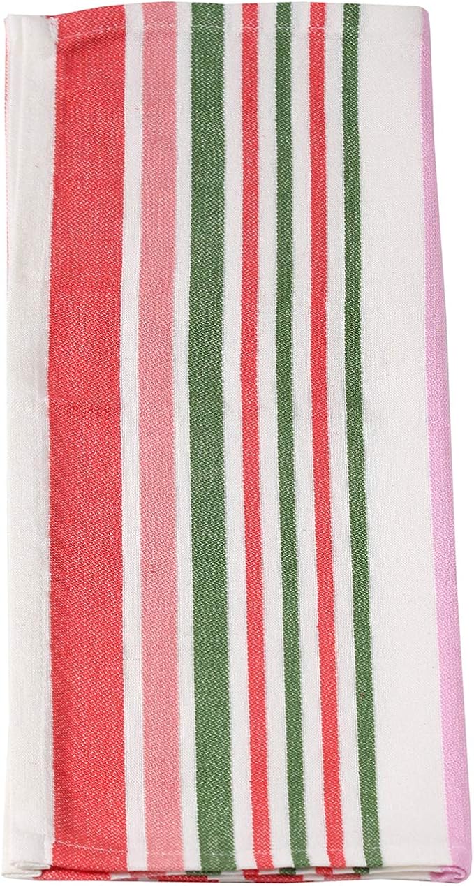 ACCENTHOME Kitchen Towels Set of 4 Super Absorbent Durable Towels Perfect for Kitchen Mess & Drying Dishes 20x28 inch Flamingo Red-Pink