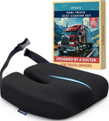 Elmara Doctor-Designed Semi-Truck Seat Cushion for Truck Driver – The Ultimate Comfort Solution for Long-Haul Drivers – Trucker Seat Cushion – Semi Truck Accessories (Black)