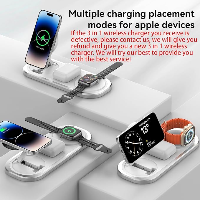 3 in 1 Fast Wireless Charger Stand
