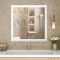 SMIROR Matte White Bathroom Mirror