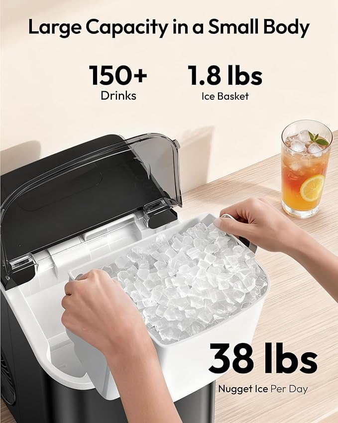 EUHOMY Nugget Ice Maker Countertop