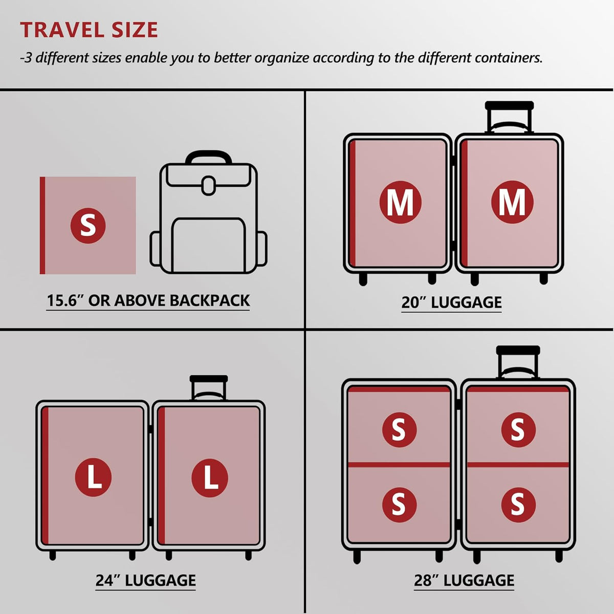 8 Medium Travel Vacuum Storage Bags for Clothing with Rechargeable Electric Pump, Compression Packing Cubes Organizer for Luggage Suitcase, Space Saver Seal Bags for Vacation Cruise