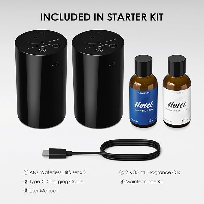 Waterless Essential Oil Diffuser Starter Kit