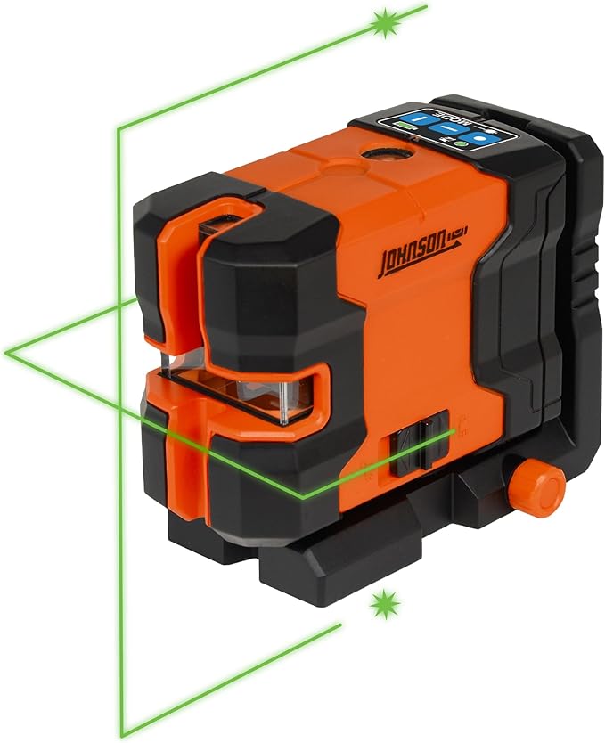Johnson Level & Tool JLD300-GN2D Laser Level, Self-Leveling Cross-Line & 2 Dot