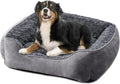 JOEJOY Rectangle Dog Bed for Large Medium Small Dogs - Washable Orthopedic Sofa Bed, Soft Breathable Puppy & Pet Cuddler, Durable Calming Dog Bed with Anti-Slip Bottom, Multiple Sizes, Dark Grey
