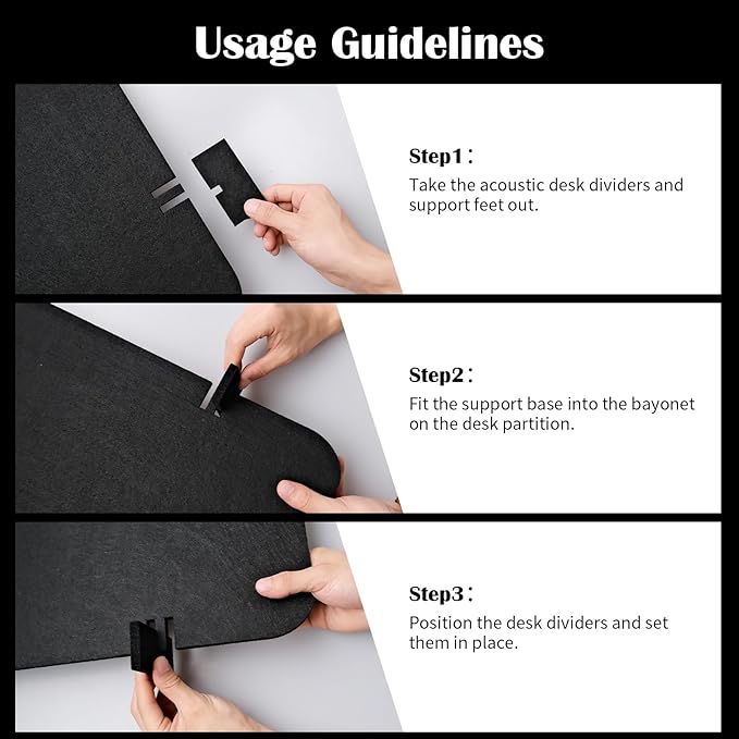 LECEHIVO 12 Pcs Acoustic Desk Divider