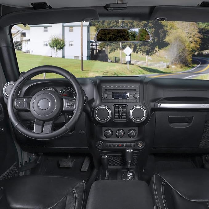 SEG Direct Car Steering Wheel Cover Large Size for F150 F250 F350 Ram 4Runner Tacoma Tundra Range Rover with 15 1/2 inches-16 inches Outer Diameter, Black Microfiber Leather