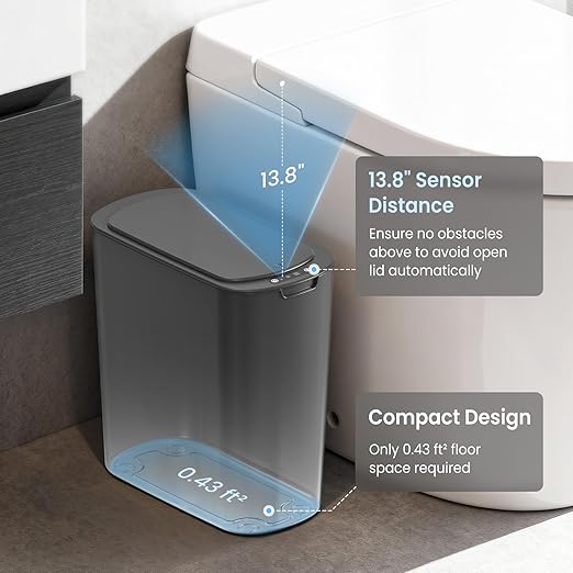 Cesun Automatic Motion Sensor Bathroom Trash Can