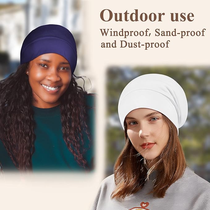 OLESILK Silk Bonnet for Sleeping Women: 100% Mulberry Silk for Frizz Free Curly, Adjustable Strap for Non Slip, Ivory