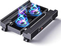 Computer Tower Stand with Charging Station, Cooler Fan and Light, Adjustable PC