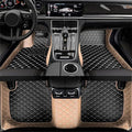Car Floor Mats Automotive Floor Mats Vehicle Specific All Weather Protection Custom Compatible with Most of 98% Cars SUVs (Beige and Black)