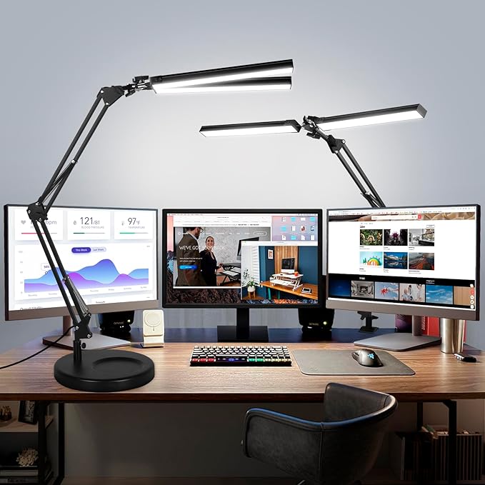 2-in-1 LED Desk Lamp, 24W Brightestwith Table Lamp