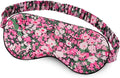 OLESILK 100% Natural Mulberry Silk Sleep Eye Mask Block Out Light, Fashion Printed Eye Mask Blindfold for Women Men Full Night Sleeping, Chic Eye Cover Eyeshade, Pattern 3