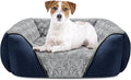 INVENHO Medium Dog Bed Rectangle Washable Orthopedic Soft Calming Sleeping Durable Pet Cuddler with Anti-Slip Bottom