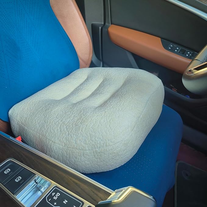 Super Thicken Car Seat Cushion for Adults/Office Chair Cushions/Butt Pillow for Car Long Sitting,Portable Car Seat Pad Fatigue Relief Suitable for Trucks,Cars,Office Chairs,Wheelchairs（Beige）