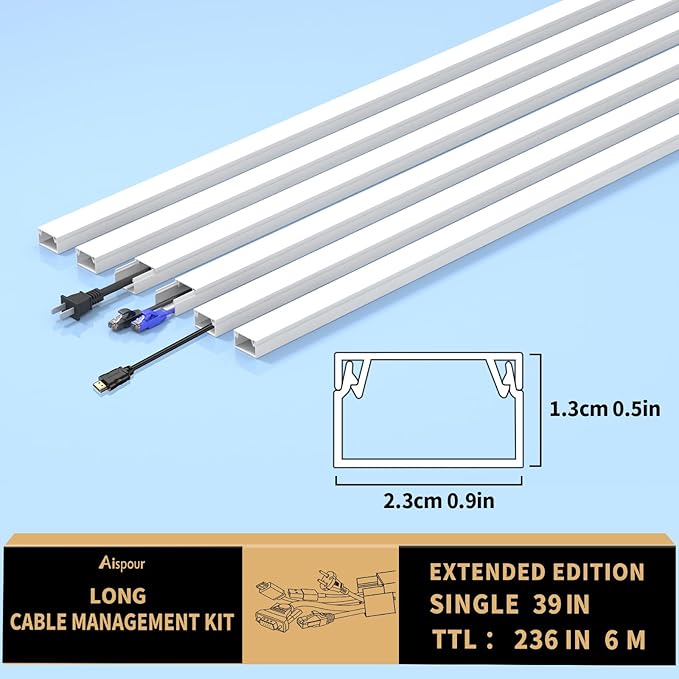 Extra-Long Paintable Cord Cover Hider