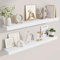 Fun Memories 40 Inch Floating Shelves, Long Wood Wall Shelf Set of 2