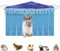 Lace Trim Guinea Pig Corner Hideout, Fleece Forest Cage Accessories, Pet Corner Hideaway for Guinea Pigs, Rabbits, Ferrets, Chinchillas, Hedgehogs (Blue)