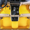 Custom Making Car Floor Mats Protection Pads for 99% Sedan/Coupe/Hatchback/SUV/Pickup Men Women Car Floor Mats Coverage Pads Anti-Slip Leather Floor Lining (Yellow)