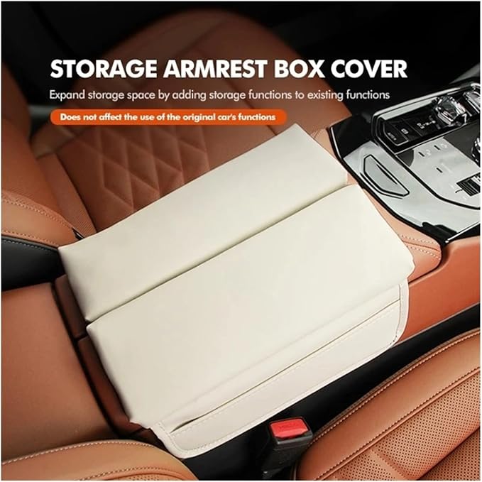 Car Center Console Armrest Cushion, Leather Armrest Box Pad, Split Pad Compatible with Genesis Coupe G70 G80 G90 GV60 GV70 GV80 EV BH GV90, Car Interior Accessories(Black)