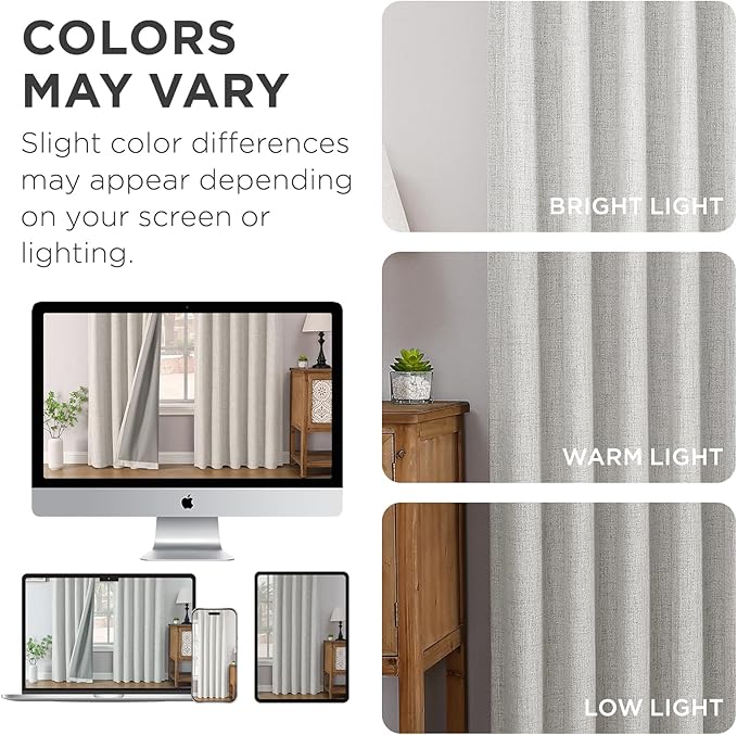 Joydeco Pinch Pleated Curtains