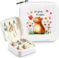 Capybara Jewelry Box, Gifts For Kids Teens Girls, Capybara Lovers Stuff Items Accessories Things Merchandise Decor Merch, Travel Ring Earrings Necklace Organizer Holder!