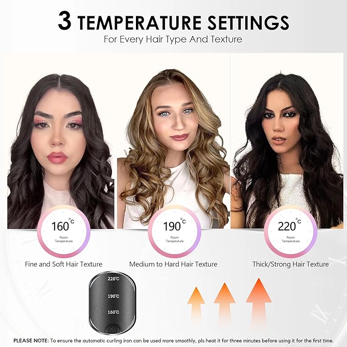 LA MAESII Automatic Rotating Curling Iron, Hair Curler
