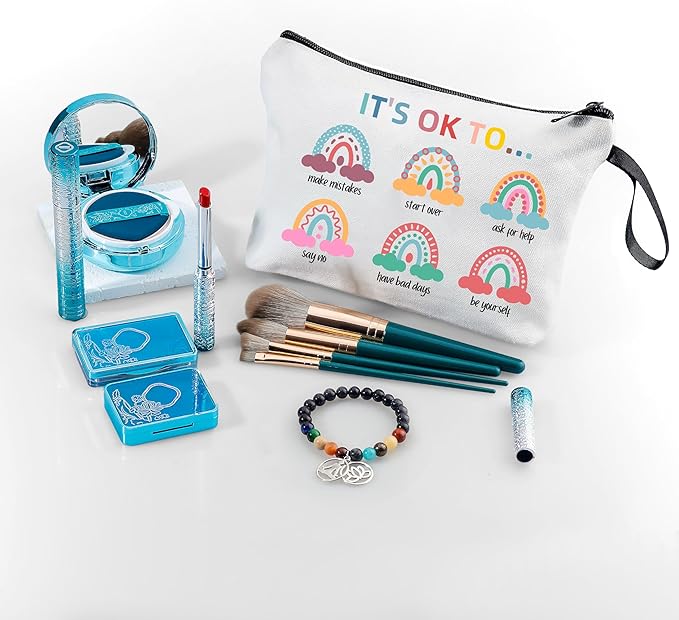 Inspirational Gifts for Women,Positivity Gifts,Fun Gifts for Women Friends,Teenage Girl Presents,Womens Makeup Cosmetic Make Up Bag,Teen Girls,Wife Gift Ideas